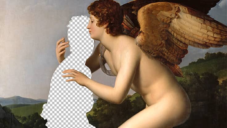 Illustration montée avec la peinture «Psyché et l’Amour» de François Gérard
