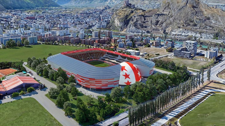 Le nouveau stade du FC Sion  imaginé par Christian Constantin en image de synthèse