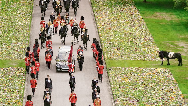 Procession funéraire de la reine Elisabeth II