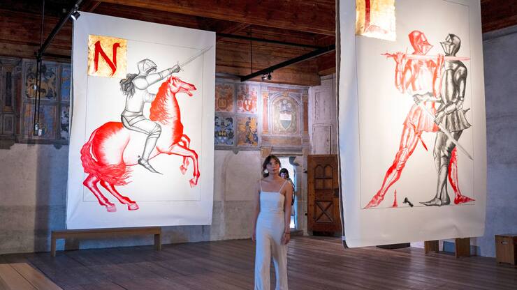 l'exposition «Fortunes et reflets au temps de Pierre II de Savoie» de Leah Linh