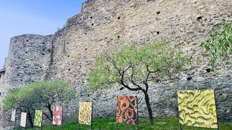 Balade à Saillon: ruines du château et exposition de photos