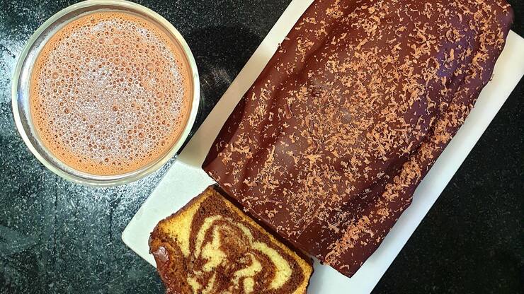 Cake marbré de Noël