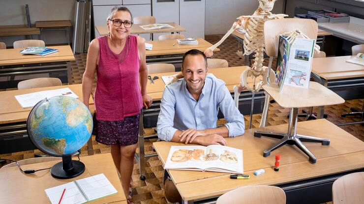 Mathias Reynard et sa prof Sylviane Blan