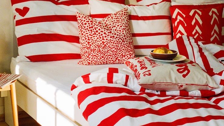 Parure de lit stripes de la maison enSoie