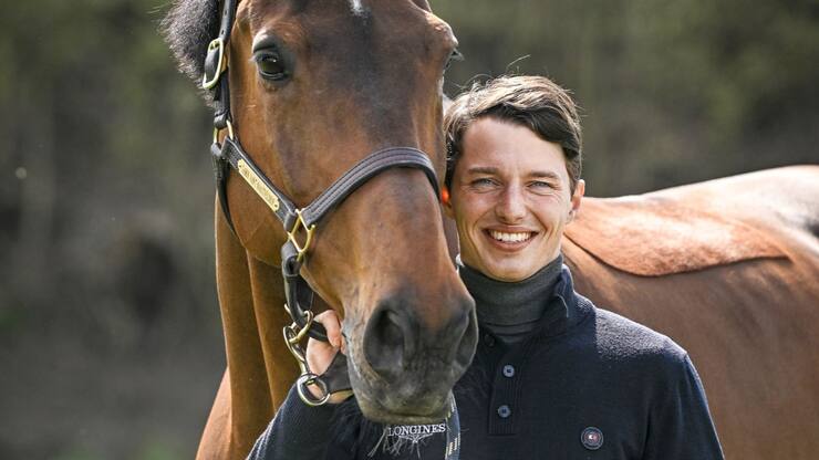 Edouard Schmitz avec son champion de 11 ans, Gamin Van’t Naastveldhof.