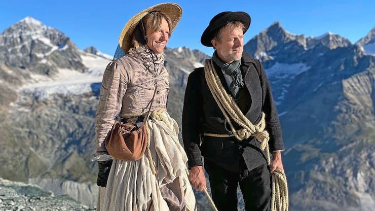 L’historienne Marie-France Hendrikx s’est glissée dans la peau de l’alpiniste Lucy Walker pour son film.