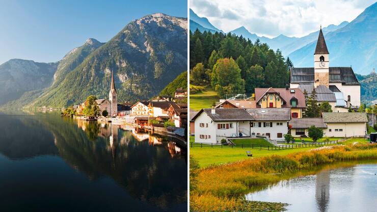 Hallstatt en Autriche et Tarasp en Basse-Engadine