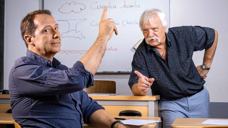 Philippe Jeanneret et son prof Christian Lanza