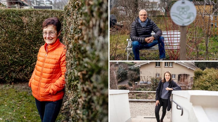 François Sandmeier, Christine Rittener et Caroline Gachet ont remplacé leurs thuyas pas des espèces moins invasives