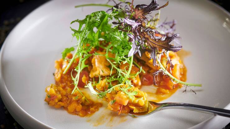 dal de lentilles corail et girolles séchées