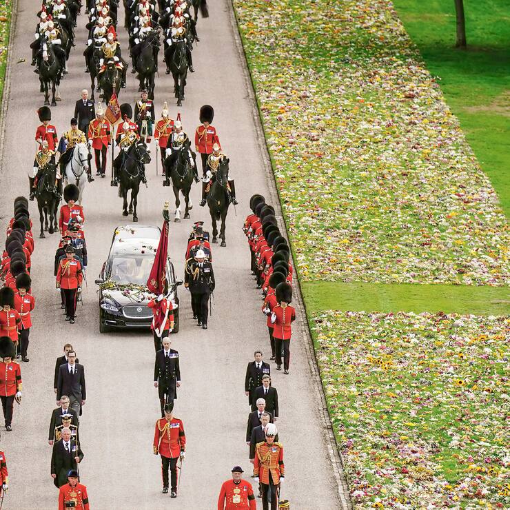 Procession funéraire de la reine Elisabeth II