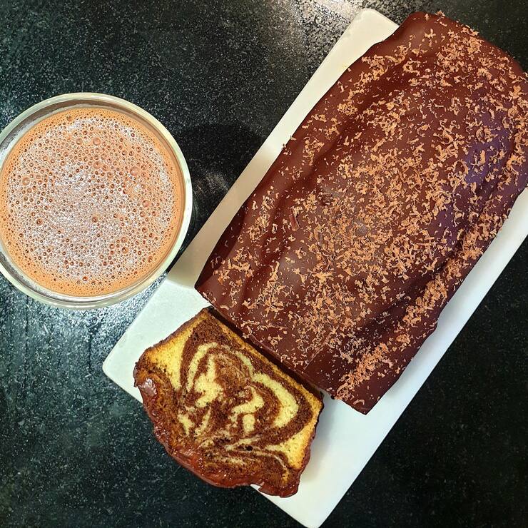 Cake marbré de Noël