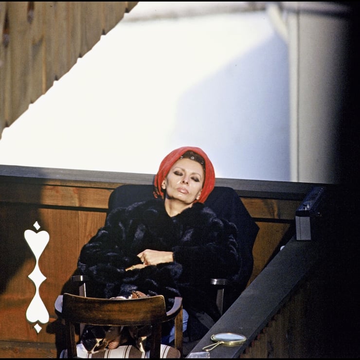 Sophia Loren à Gstaad en 28 février 1984
