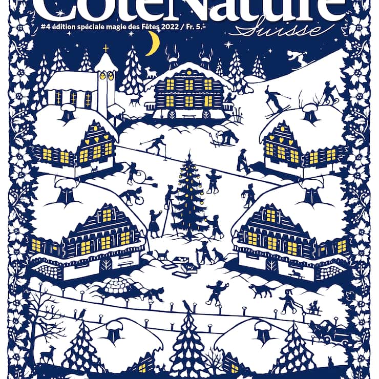 Couverture du numéro 4 de CôtéNature, réalisée par l'artiste Réhane Favereau-Dufour