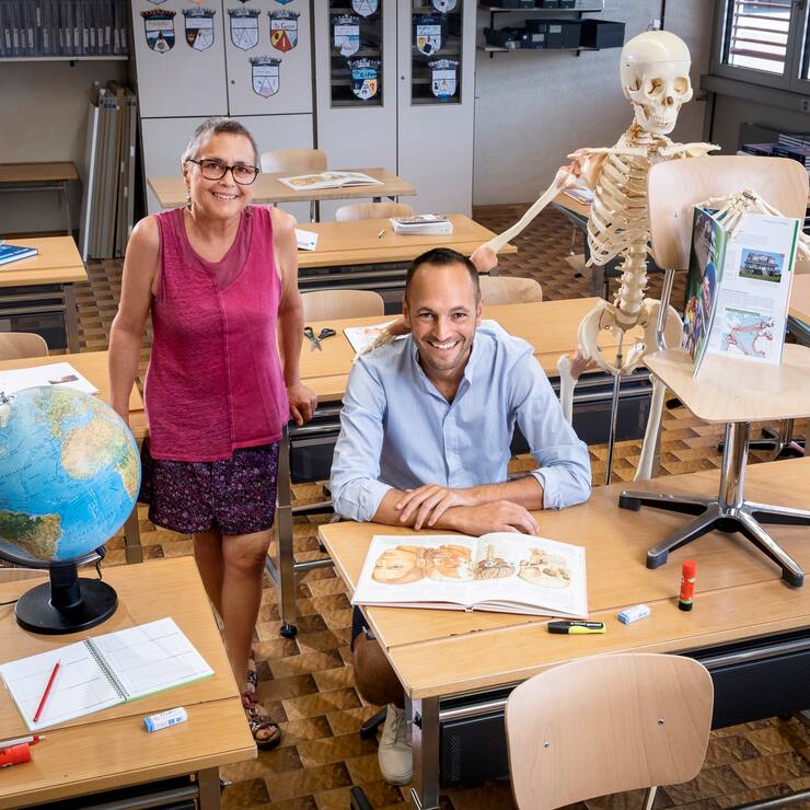 Mathias Reynard et sa prof Sylviane Blan