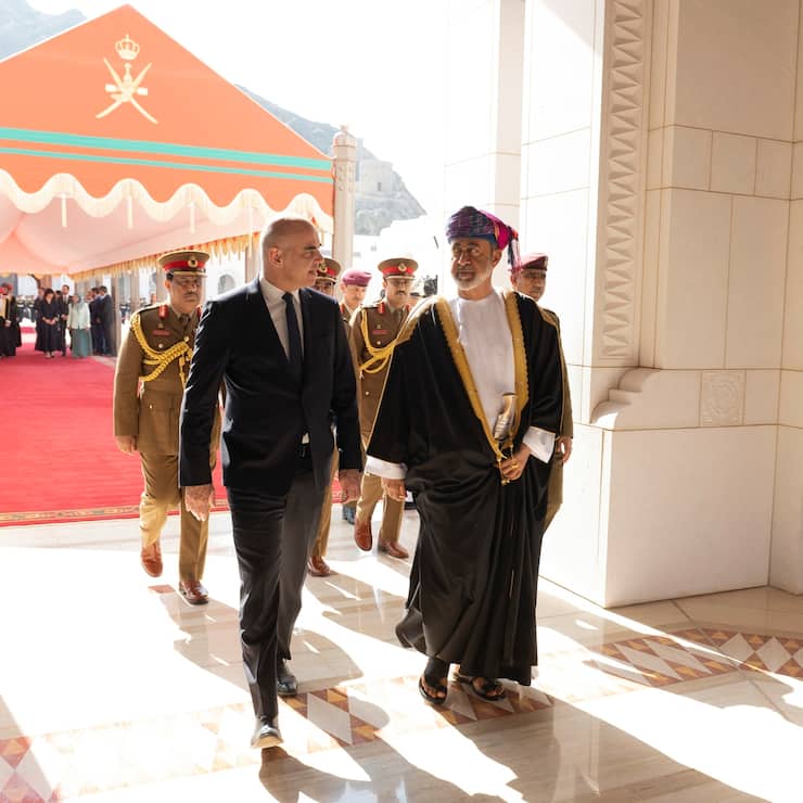 Le dernier voyage d'Alain Berset: ici arrivée chez le Sultan d'Oman