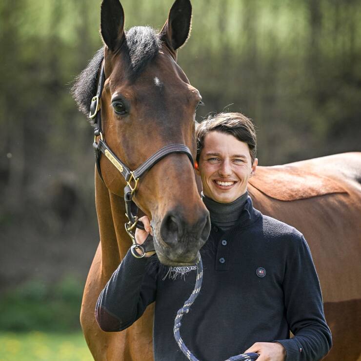 Edouard Schmitz avec son champion de 11 ans, Gamin Van’t Naastveldhof.