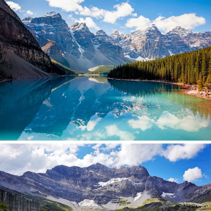 Le Lac Moraine au Canada vs le Lac de Salanfe en Valais