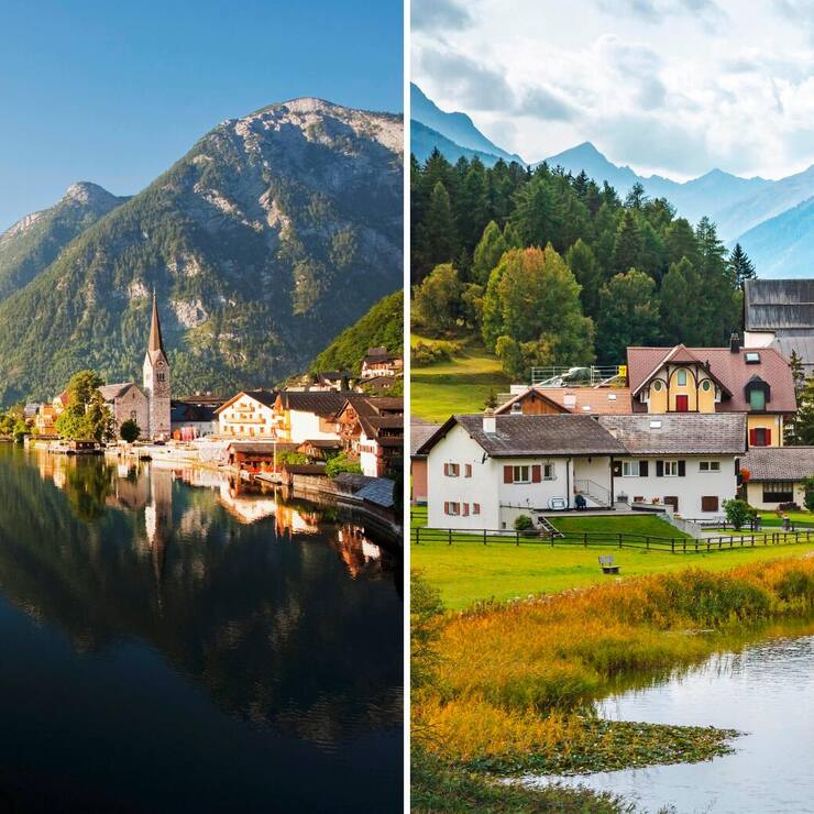 Hallstatt en Autriche et Tarasp en Basse-Engadine