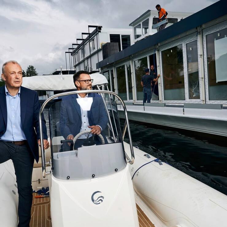 Urs Schaeppi, CEO Swisscom, Digital Valley, Kreuzfahrtschiff, 3 Seen Land, Werft, Sugiez FR, 2021, Fotos: Geri Born