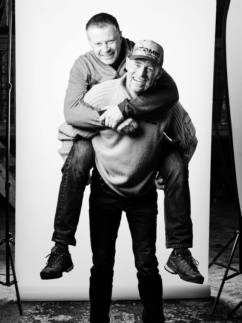 L'ancien champion de ski William Besse avec son meilleur ami Stéphane Latapie