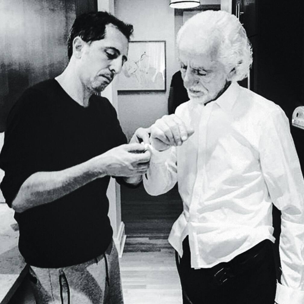 Gad Elmaleh et son père.