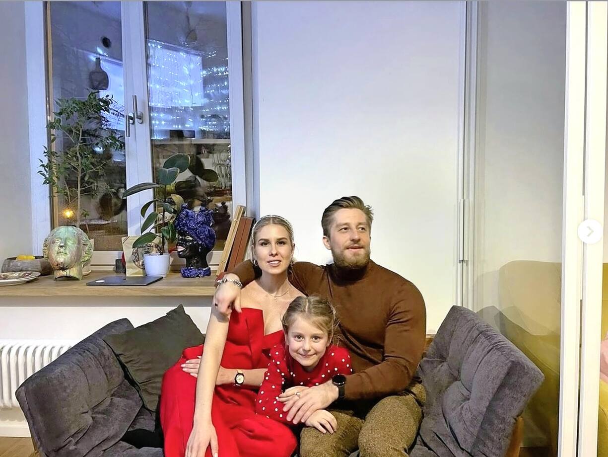 Lioubov Sobol et sa famille à Noël
