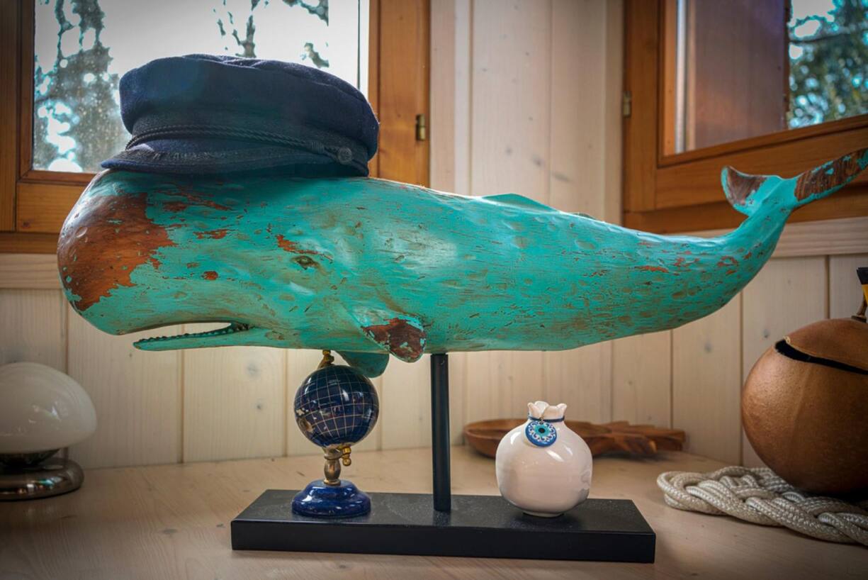 Le cachalot et la casquette de marin.