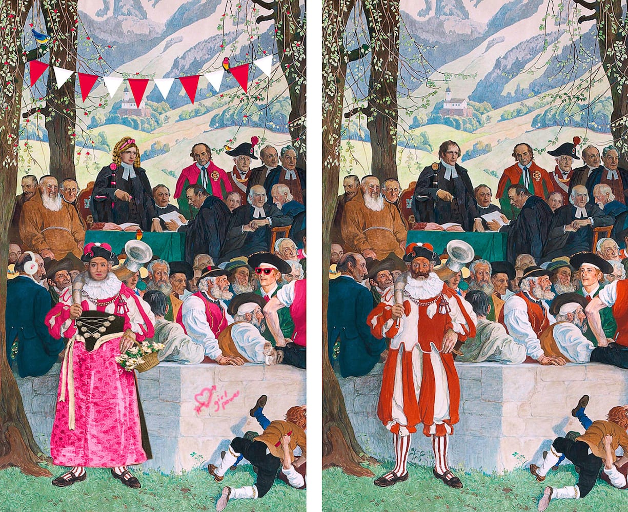 Fresque Parlement comparaison