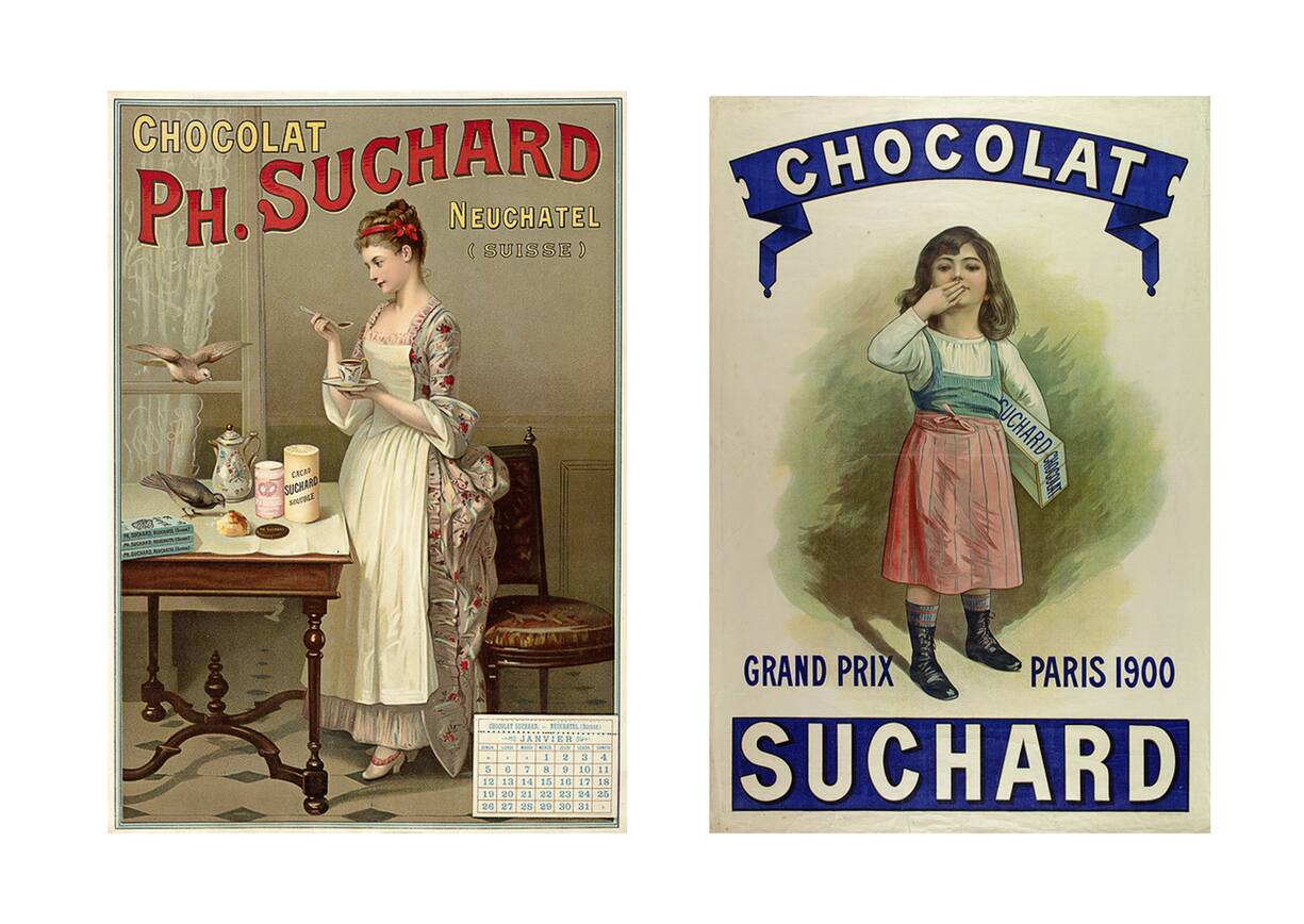 deux publicités Suchard