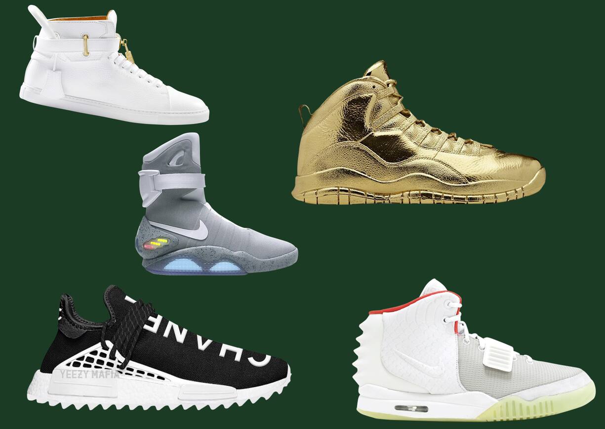Différents modèles de sneakers