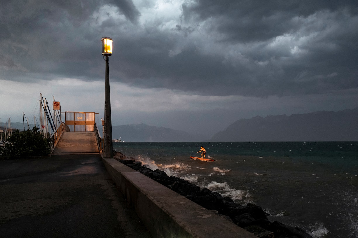 Geneva Lake, Lausanne, Switzerland, August 2018 Lac Léman, Lausanne, Suisse, août 2018