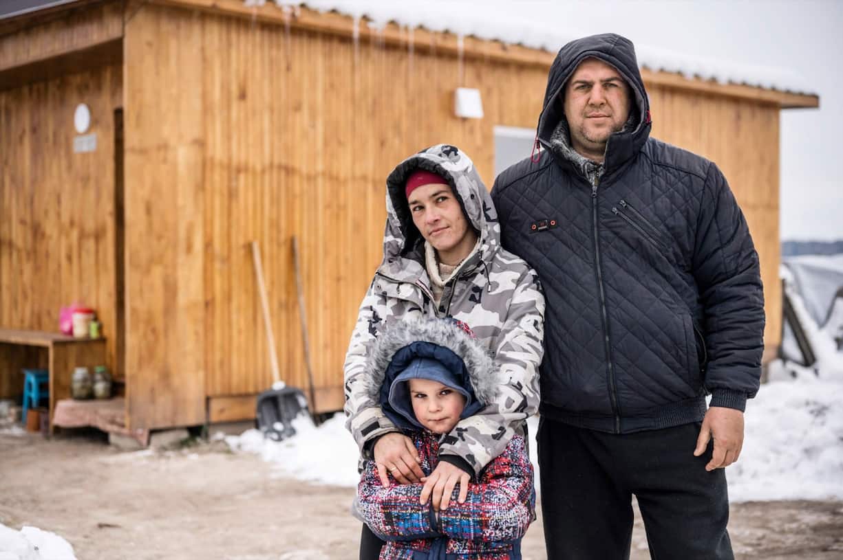 Lidia Malachenka, infirmière, 33 ans, Vasyl Malachenko, infirmier, 33 ans, Tymofii Malachenko, 5 ans