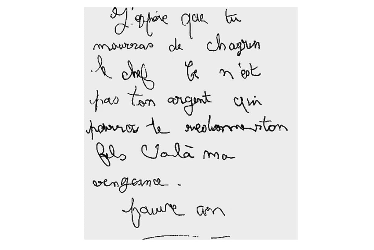 Lettre corbeau Grégory