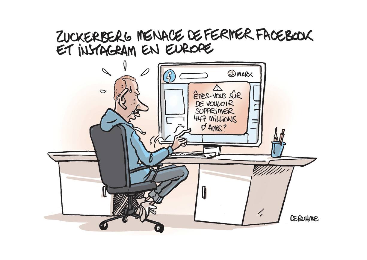 dessin facebook en Europe