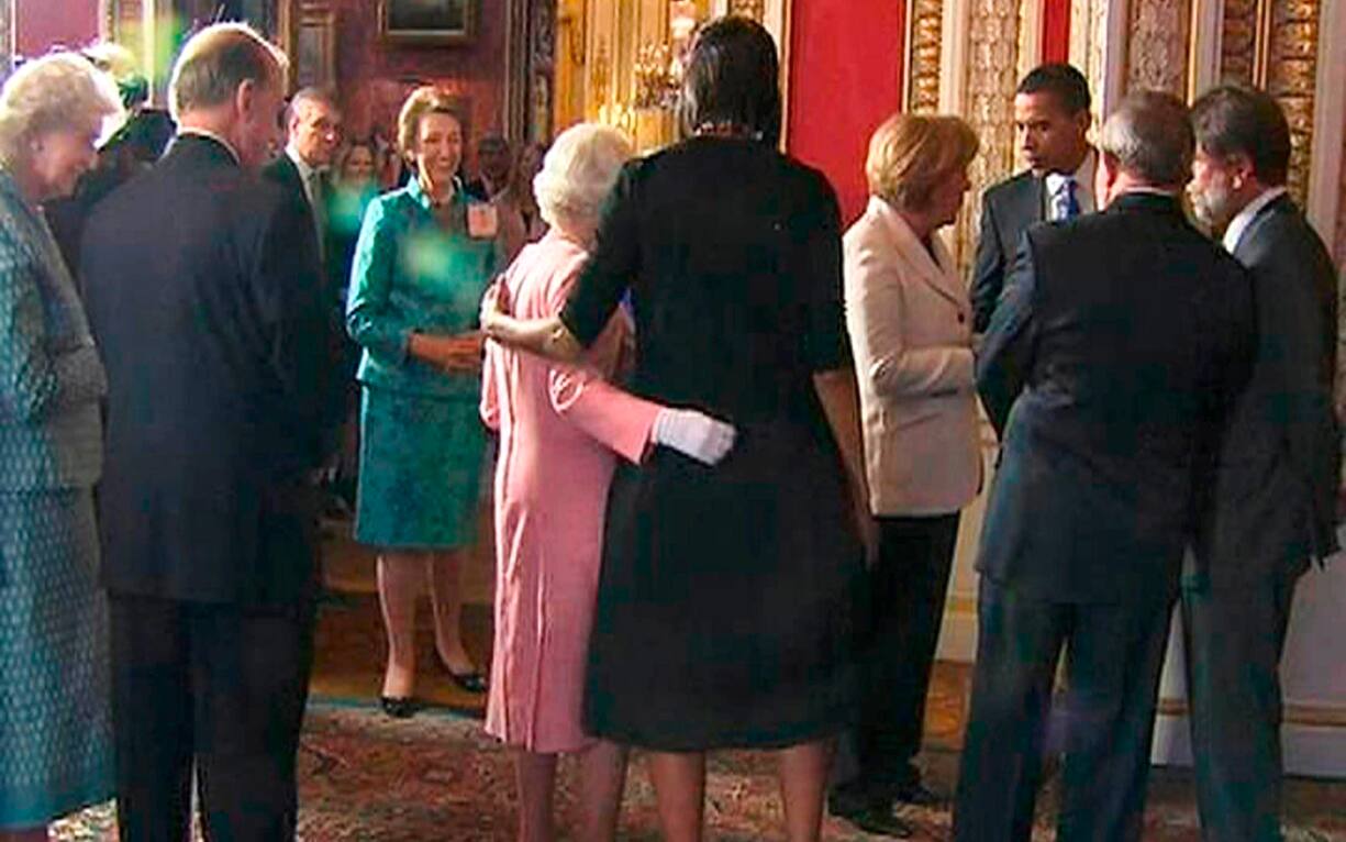Elisabeth II et les Obama