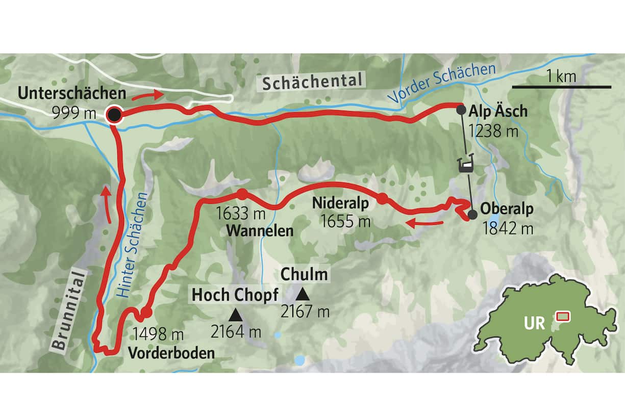 Randonnée Schächental au Brunnital