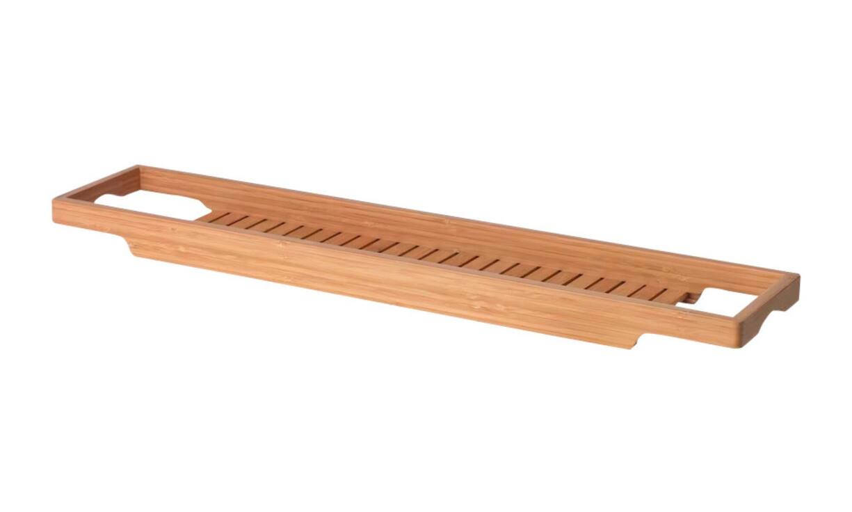 Etagère en bambou pour le bain
