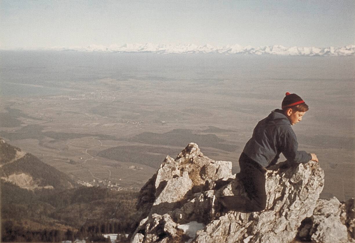 Michel Bühler en 1957 aux Aiguilles de Baulmes