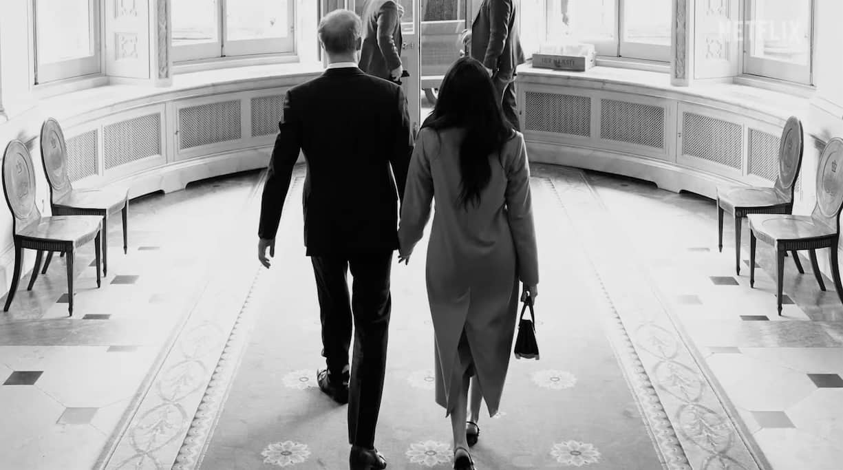 Capture d'écran de «Harry et Meghan» sur Netflix.