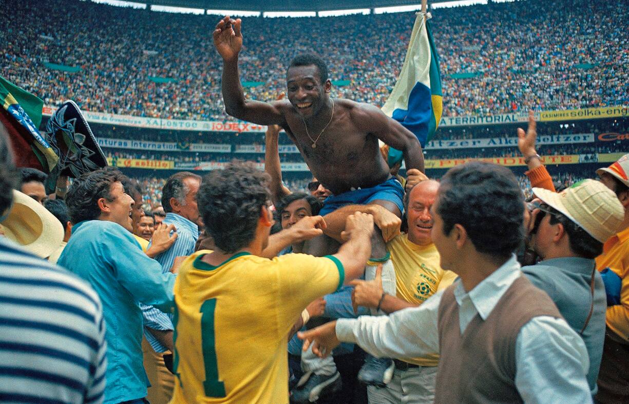 Célébration de la victoire à la Coupe du Monde 1970 au Mexique