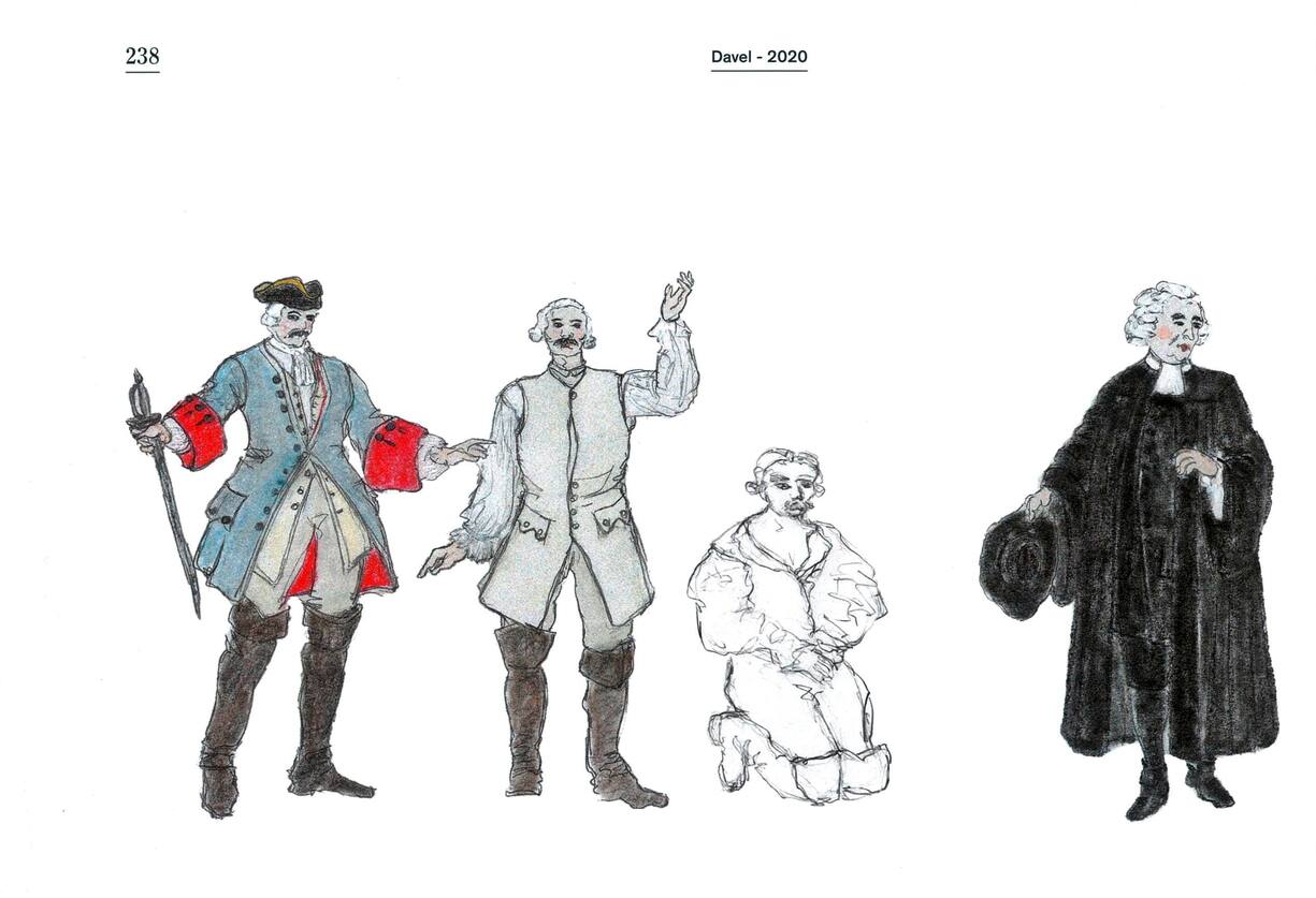 Esquisses des costumes - Davel