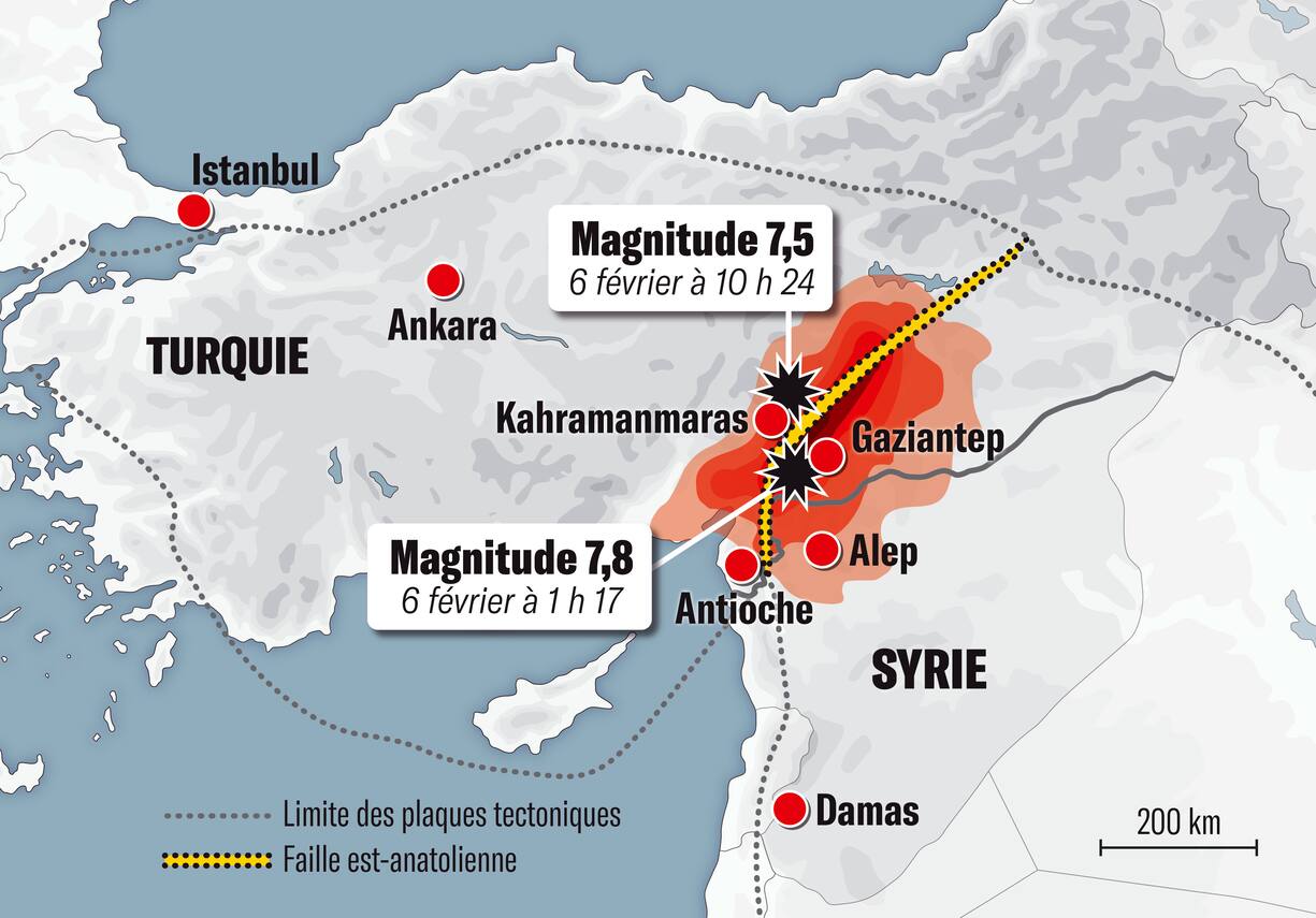 séisme Turquie Syrie carte