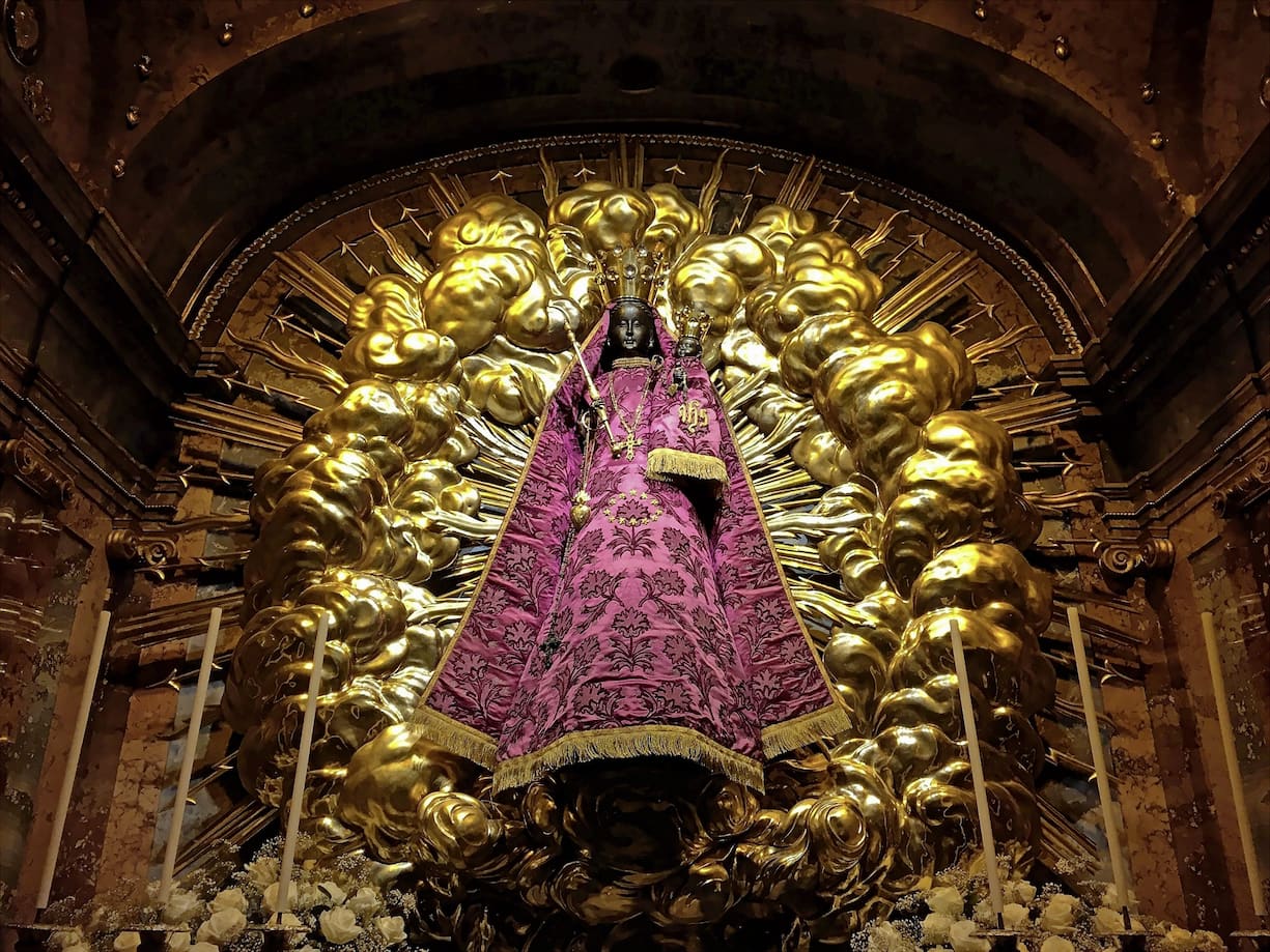 La Vierge noire à la chapelle des Grâces de l’abbaye d’Einsiedeln.
