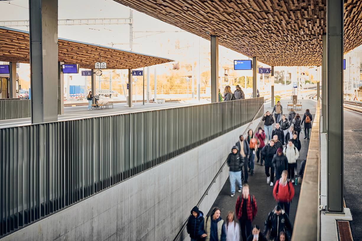 La nouvelle gare de la ville de Bulle