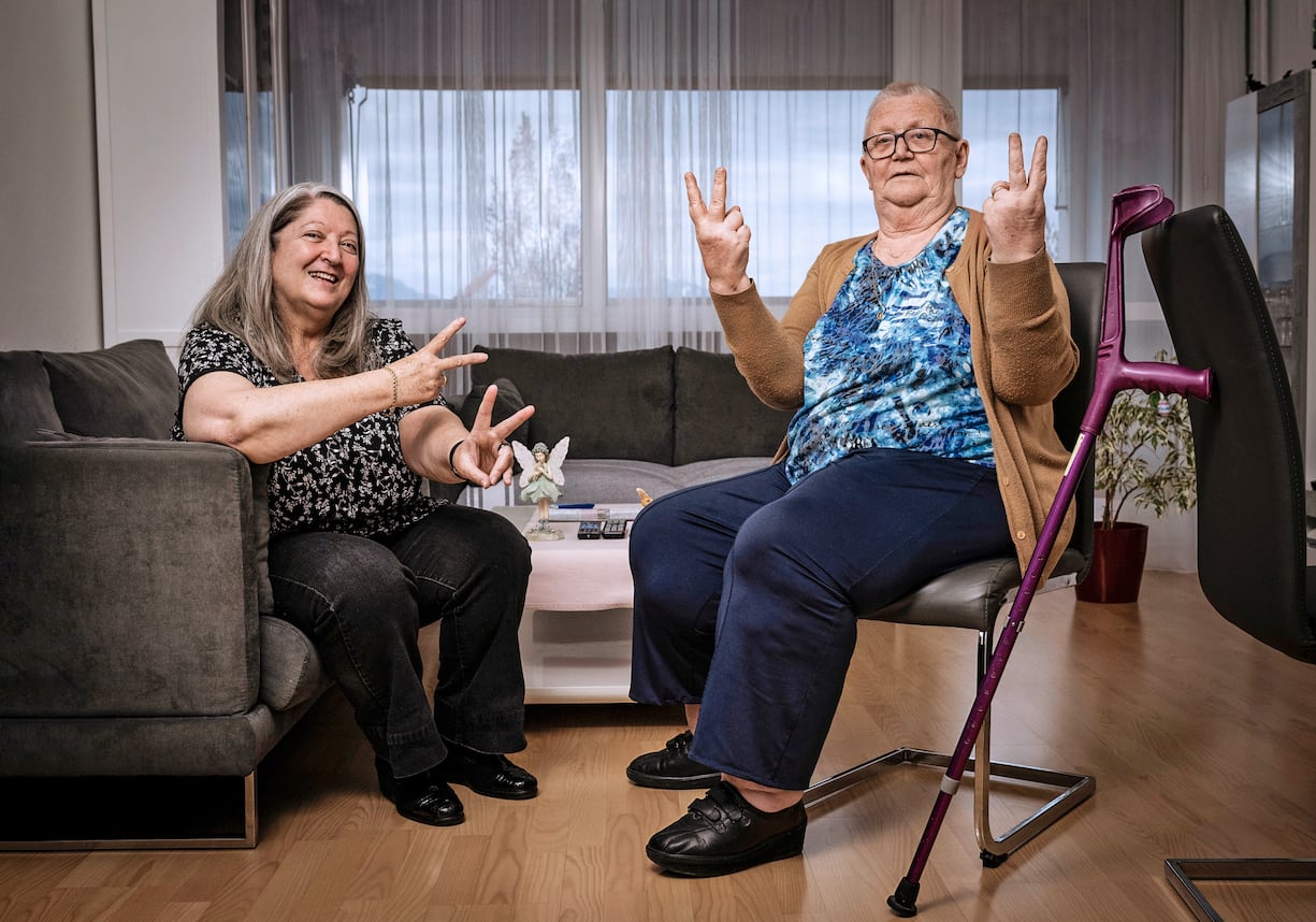 Vincenza Politino et Monique Gachet, habitantes dans le quartier de la Bourdonnette