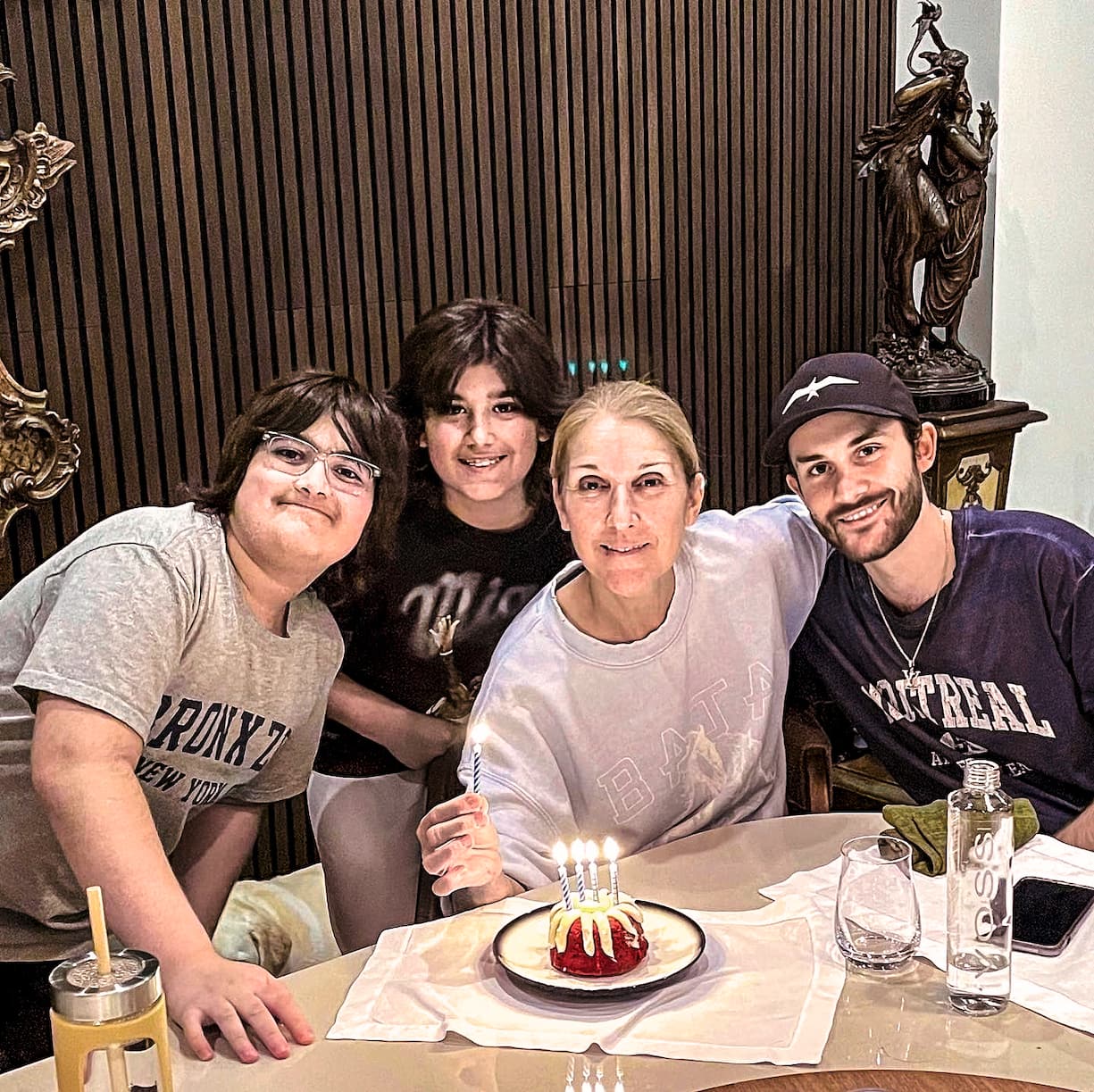 Céline Dion avec ses fils