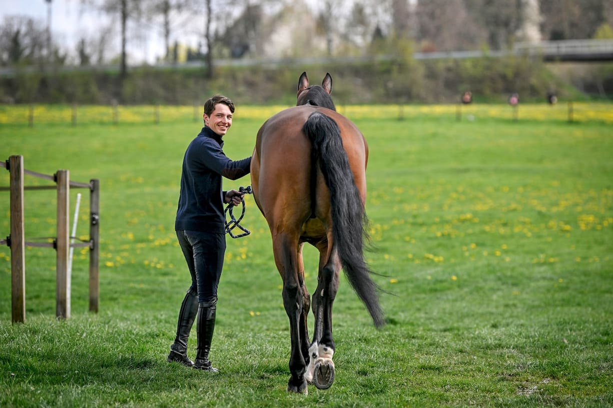 Edouard Schmitz et son cheval Gamin