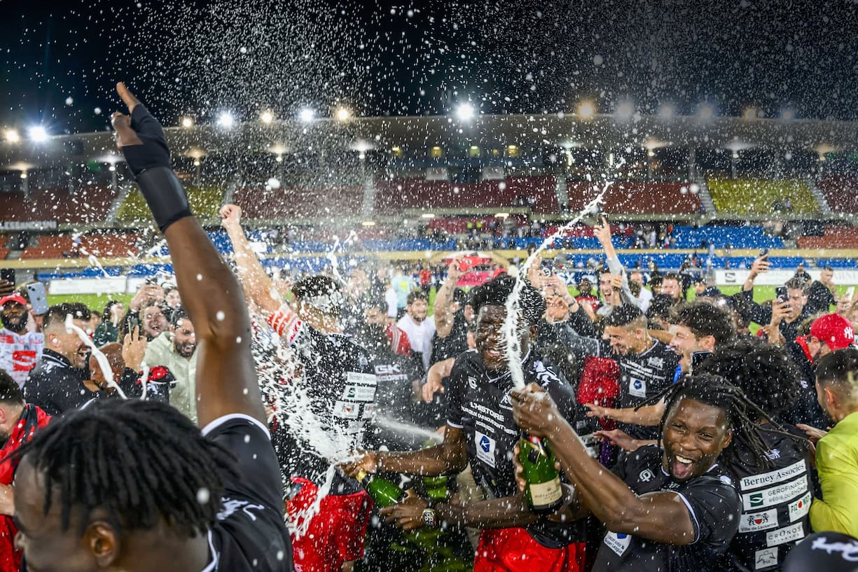 Le Stade Lausanne Ouchy fête sa victoire le 6 juin 2023
