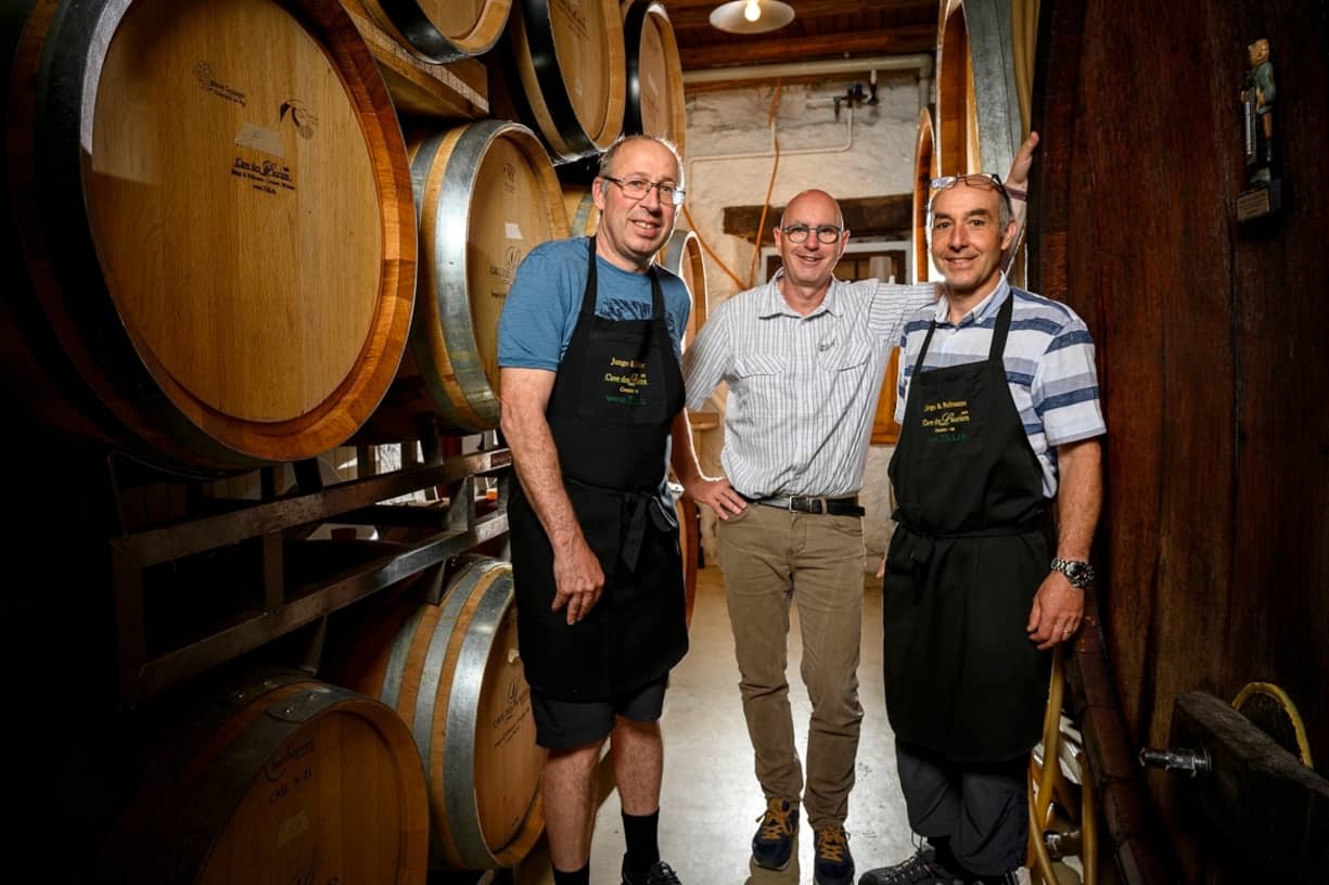 Jean-Marc Jungo, Jean-Marc Richard et Christian Fellmann à la Cave des Lauriers